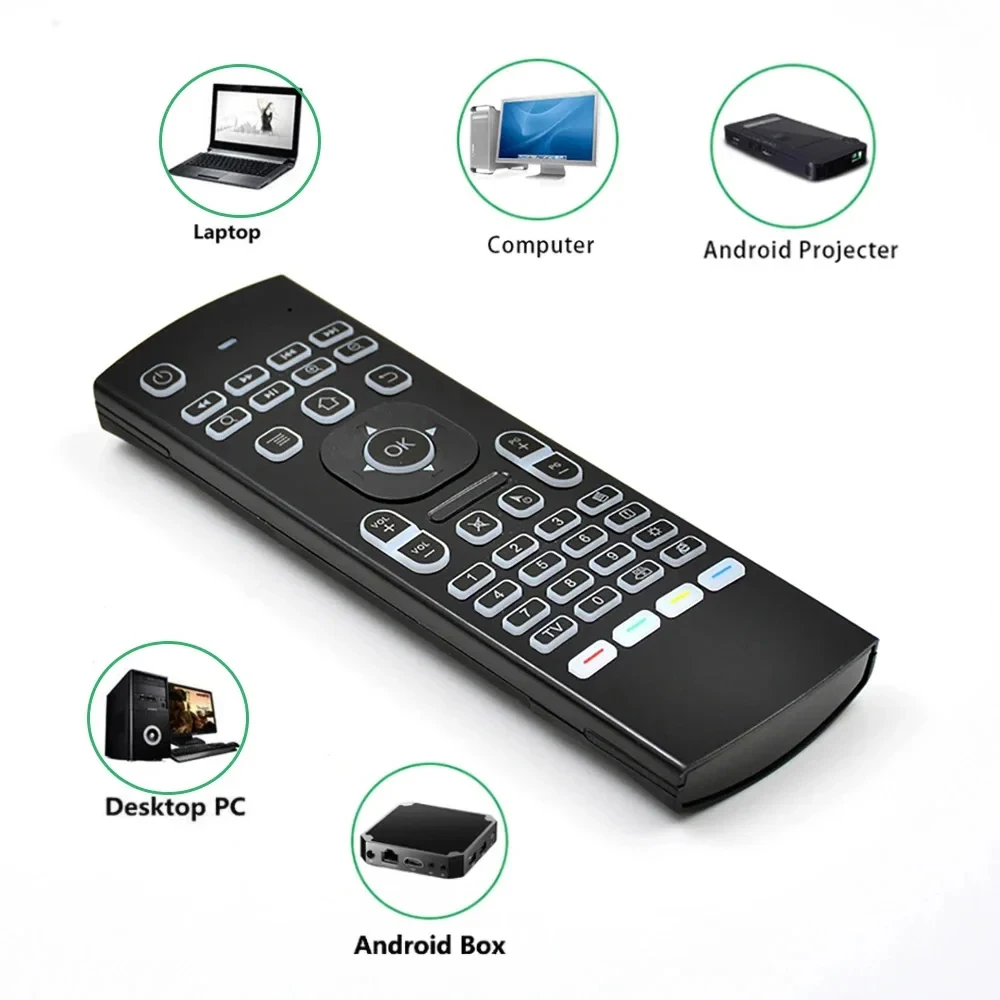 Universal Air Mouse Remote Control MX3 Voice Backlit 2.4G RF Wireless Keyboard For Android TV Box X96 Mini H96 MAX for Smart TV