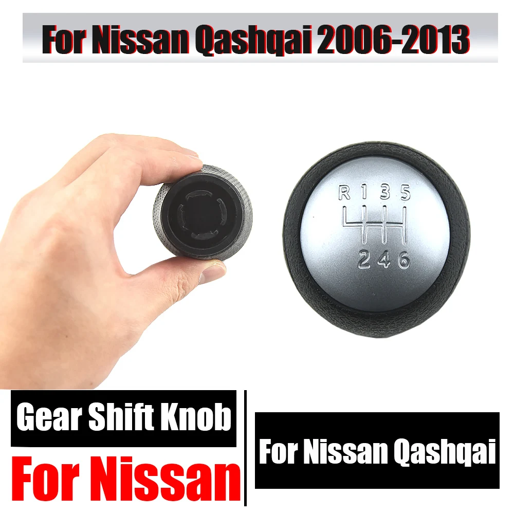 

Gear Shift Lever Knob Car Accessories For Nissan Qashqai Dualis X-Trail Juke F15 High quality Gear Shift Knob 6 Speed shift knob