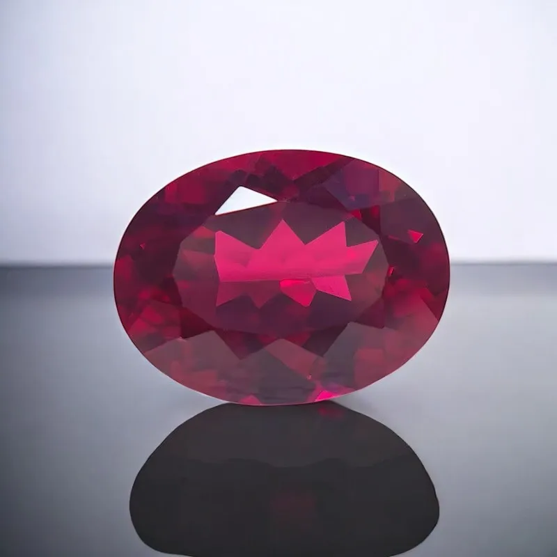 Top Lab Grown Ruby Oval Shape Pigeon Blood Red Color Selectable Certificate Charms Gemstone DIY Advanced Jewelry Materials
