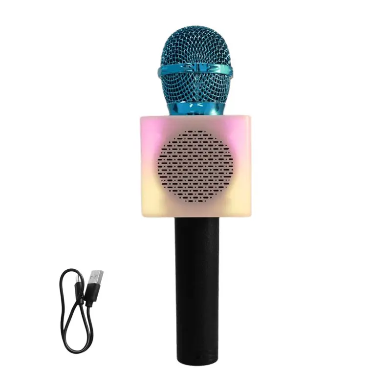 [B24B!】 Wireless Bluetooth Karaoke Microphone Portable Support TF Card LED Lights Ideal For Party For Travel Gift