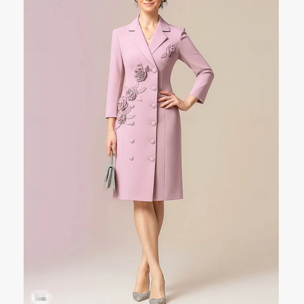 

Новое Элегантное Платье для Матери Невесты на Заказ, с V-образным вырезом, длиной до колена, фасон «Русалка», для Вечерних мероприятий, Гала-вечеров, Свадеб и Гостей на Свадьбе 2026