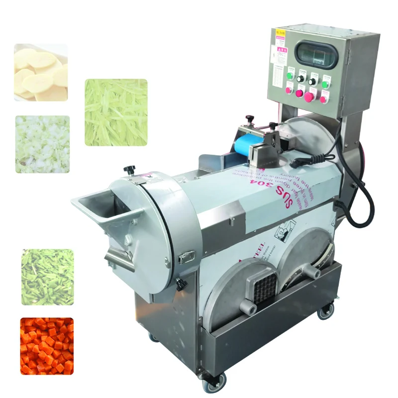 

Commercial Vegetable Cutter Electric Vegetable Shredder Chopper Automatic Vegetable Shredded Slices Dicer Machine