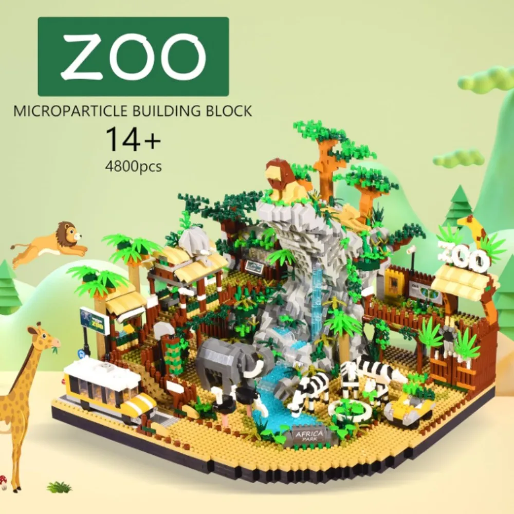 

Набор миниатюрных строительных блоков Zoo Building - 4800 деталей, мини-модель строительных блоков Zoo Набор игрушек