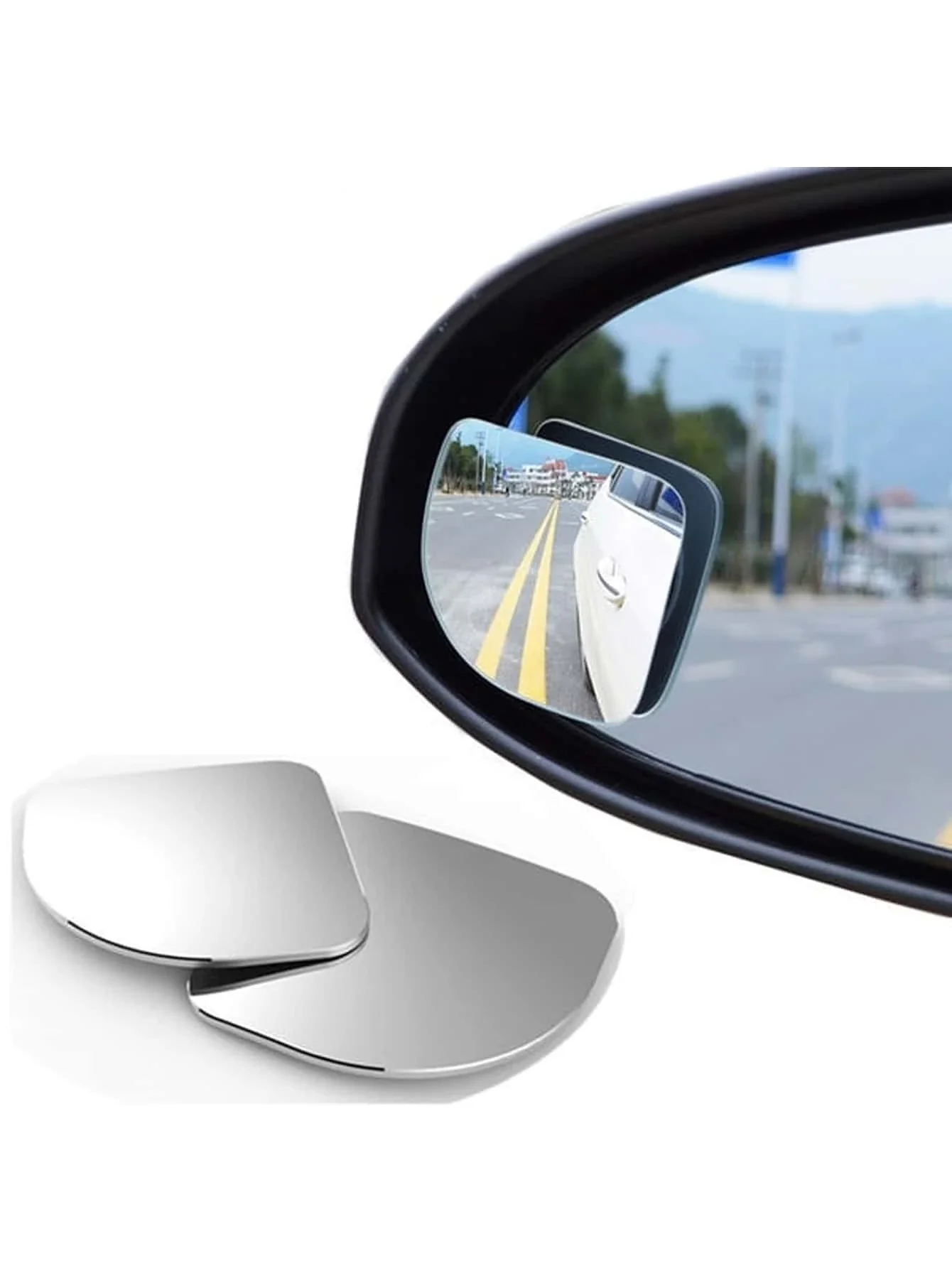 2pcs Car Blind Spot Mirror, Frameless Auxiliary Rearview Mirror