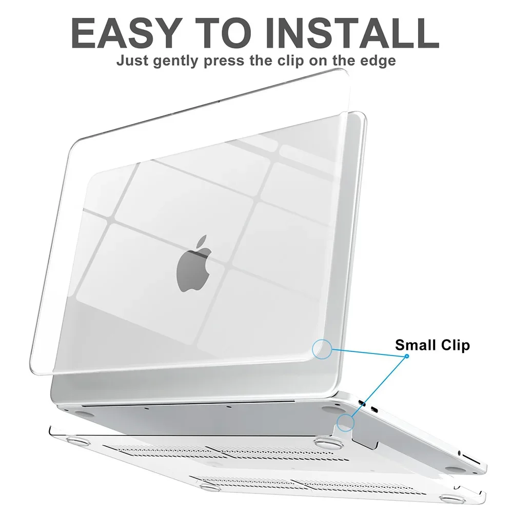 Laptop Case for MacBook Air 13.6 M5 M4 M3 M2 A3449 A3240 A3113 A2681 Pro 13 A2338 A2289 A2251 A2337 A2179 A1932 Cover New