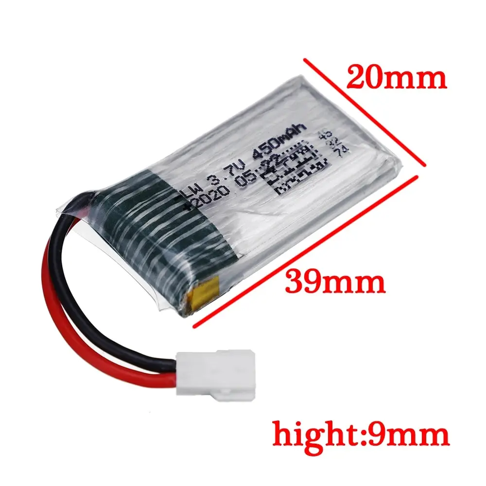 3.7V 450mAh 35C Akumulator Lipo i ładowarka do X4 H107 H31 KY101 E33C E33 U816A V252 H6C RC Quadcopter Drone Część zamienna