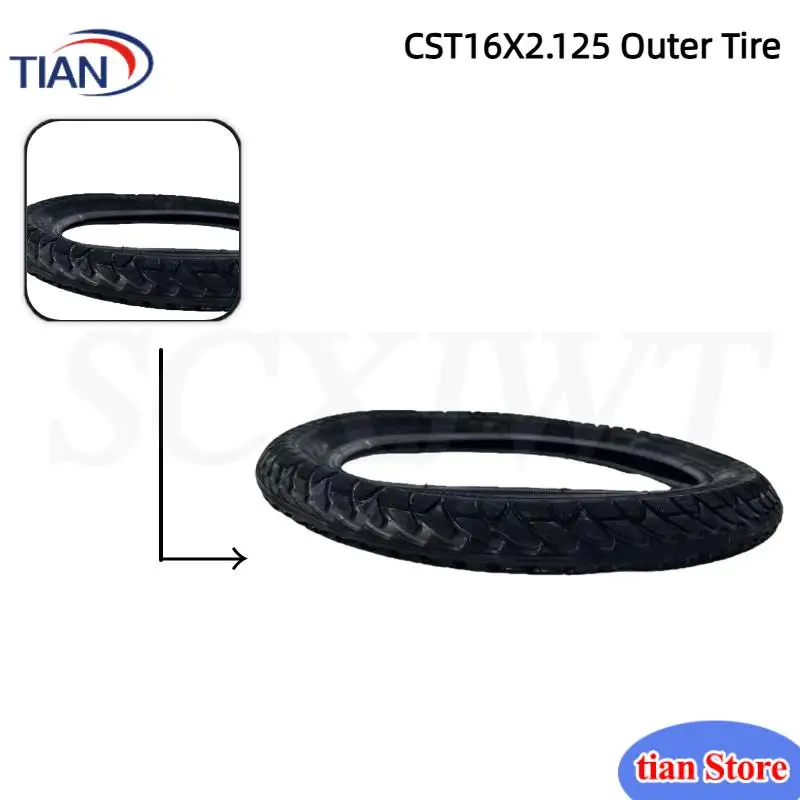 16x2.125 Tire for Electric Bicycle Motorcycle E-bike  Outer Tire Explosion Proof Wear Resistant Tyre