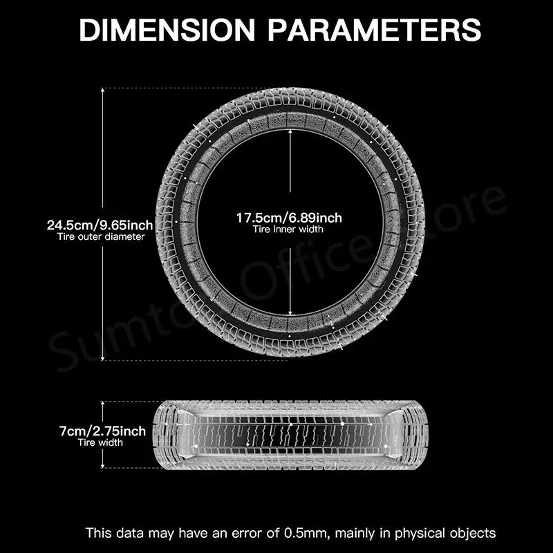 Original Ninebot By Segway P-series Electric Scooter 10.5x2.75 Tubeless Tire P100SU P100SE P65 P65E Front and Rear Vacuum Tyre