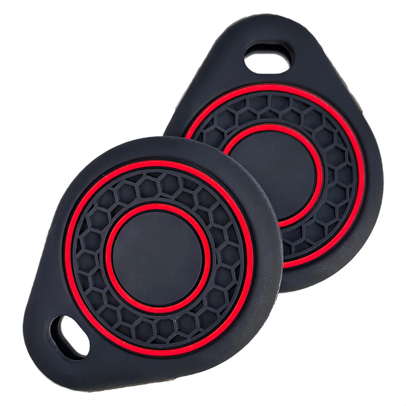 New Access Card Case Silicone Card Holder Keychain Key Ring Door Lock Access Tags ID Card Case Keychain Access Card Bag