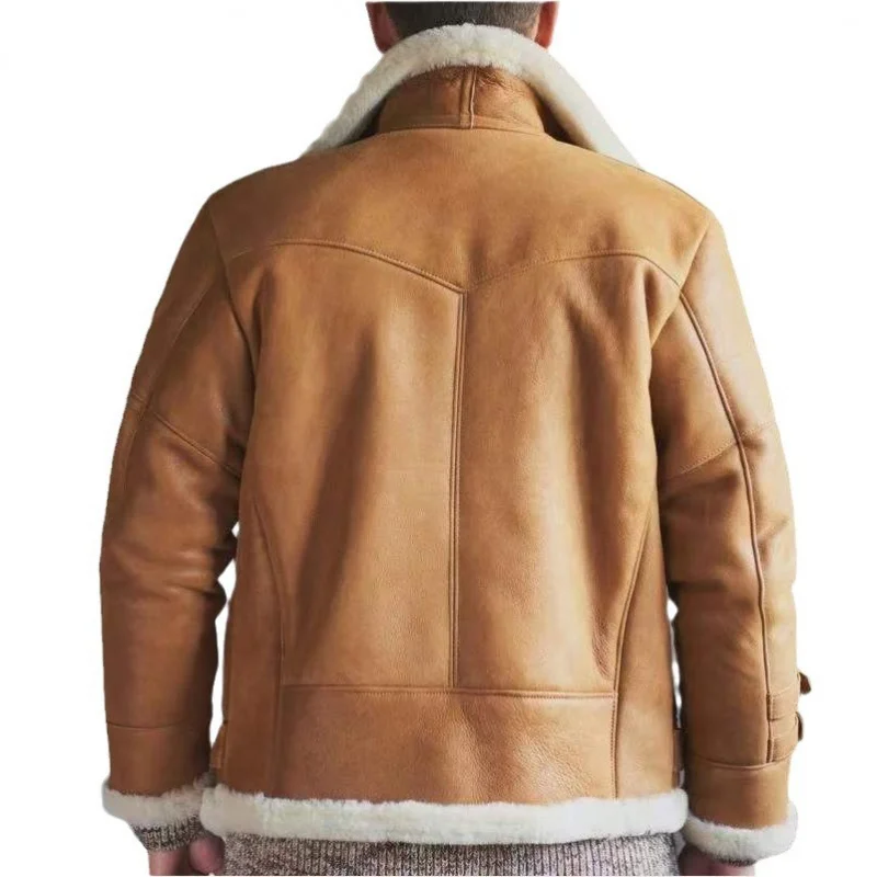 Manteau Ethnique en Peluche pour Homme, Fermeture Éclair, Ceinture Marron, Structure Décoration, Mode Urbaine, Belle Prairie ChimMen's Coat