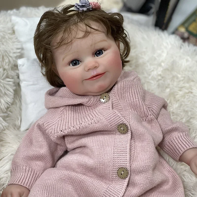 48CM Maddie Lifelike Already Painted Doll Newborn 3D Skin Visible Veins Reborn Doll Hand Paint with Genesis High Quality Dolls