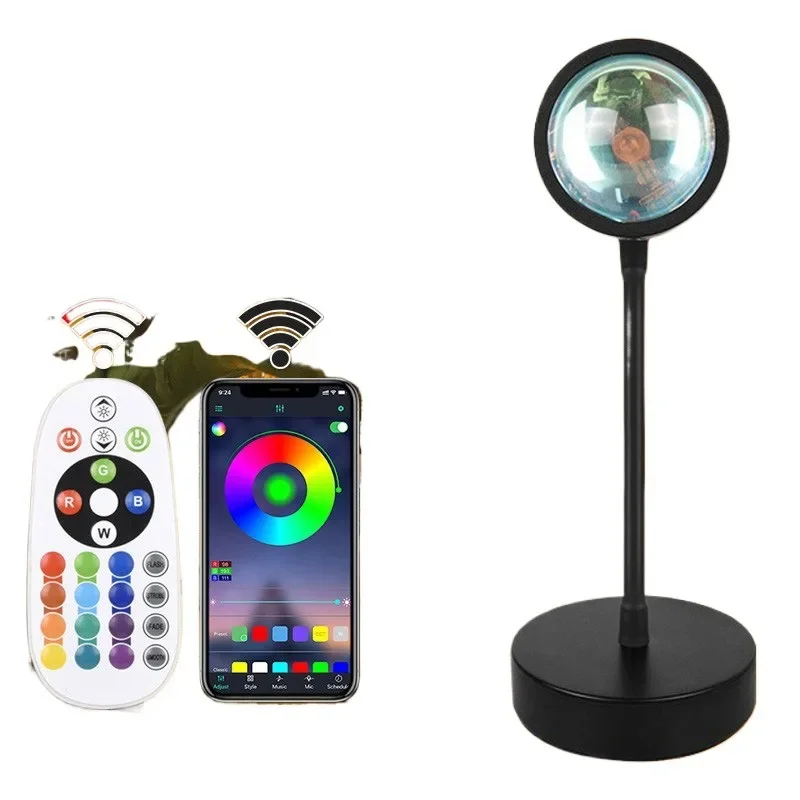 

Интеллектуальное приложение с дистанционным изменением цвета, лампа заката, лампа заката, атмосфера заката, лампа заката, заката, заката, заката, радужная лампа