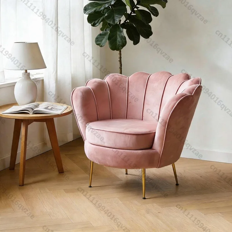 Modern Casual Velvet Armchair Fabric Decorative Chair