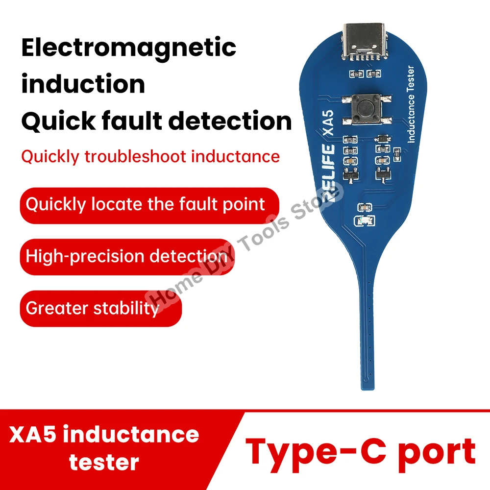 

XA5 Индуктор Тестер катушек материнской платы Быстрая проверка неисправностей Тест электромагнитной индукции Инструмент для ремонта ПК Интерфейс Type-C