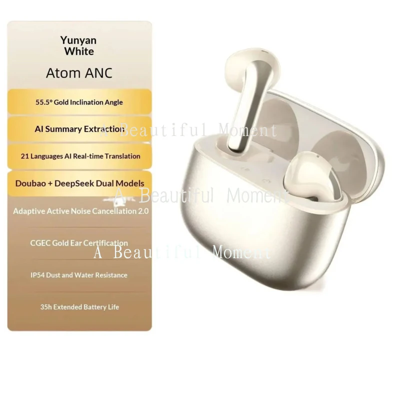 New For  Edifier Atom ANC Bluetooth Earphones 2 with 2 Mic ENC Noise Cancellation, Bluetooth 6.1 Wireless Sports Headphones view 2