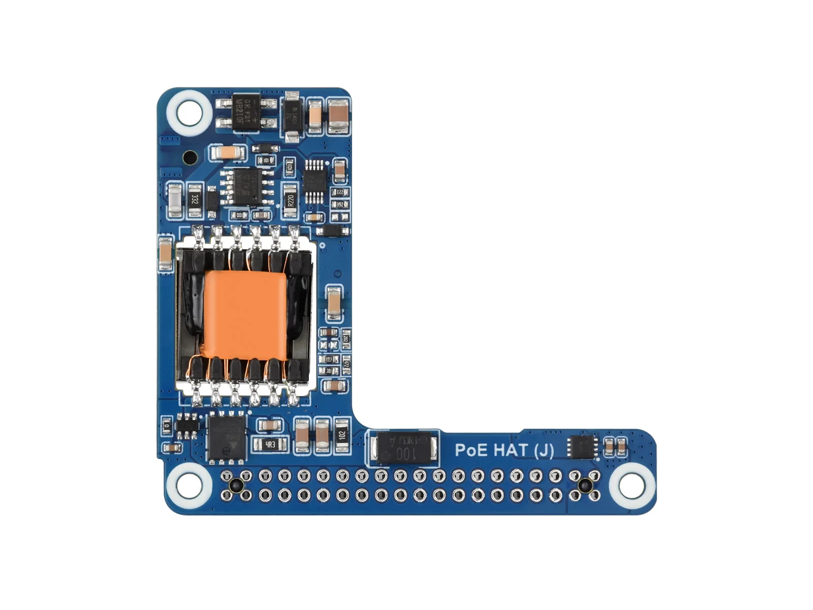 PoE / PoE+ HAT (J) For Raspberry Pi 5 / CM 5, 5V / 5A Output, Stable Performance, Isolated Switched-mode Power Supply