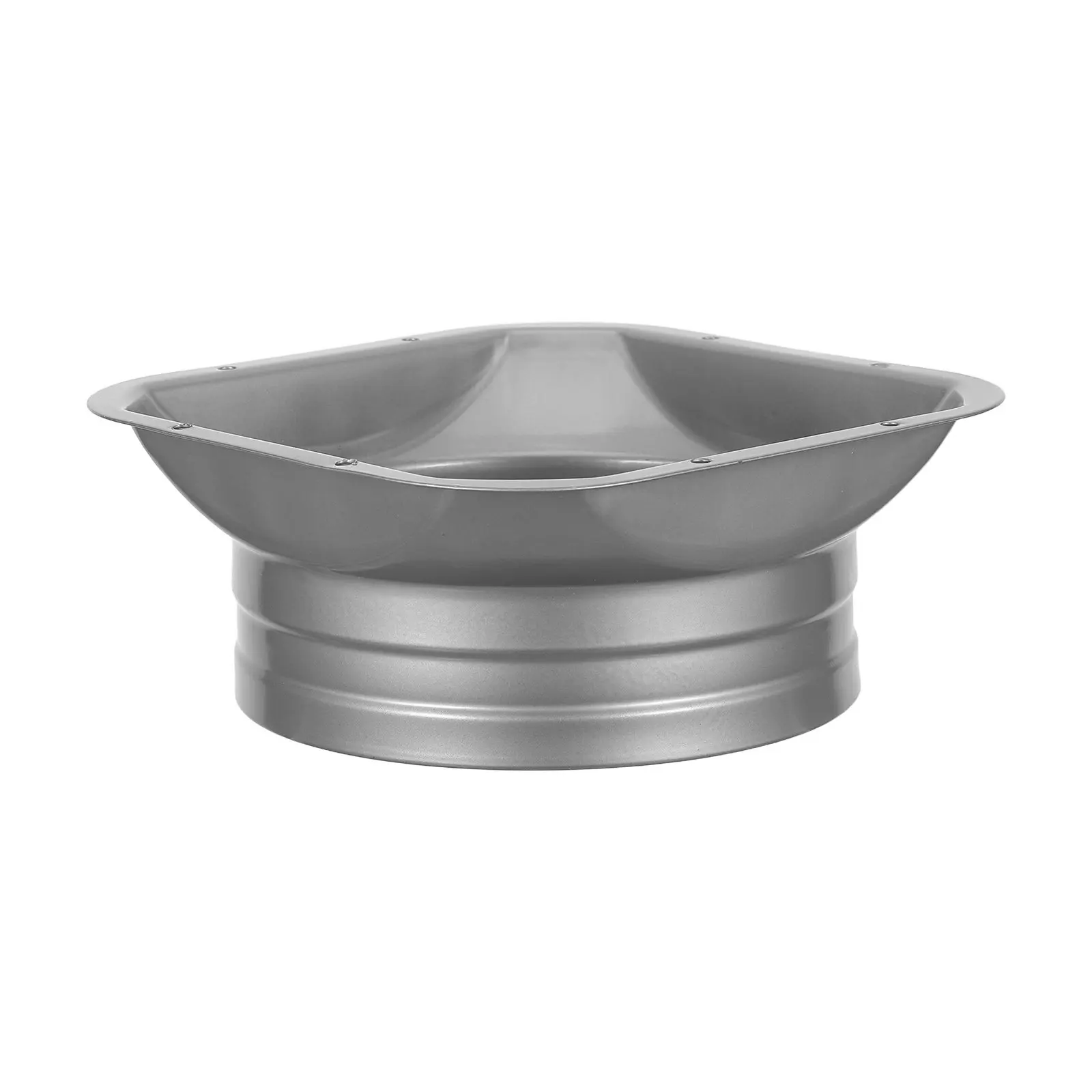 6 Inch Hvac Pipe Adapter Metal Duct Connector Flange Square to Round Air Duct Transition Fitting for Ventilation System Exhaust