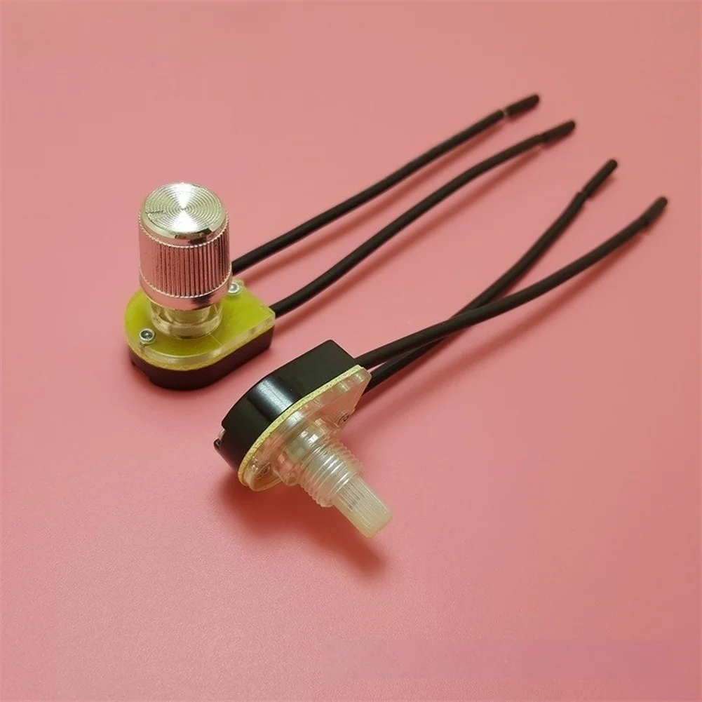 4pcs 3A 250VAC Rated Two Position Rotary Switch with Silver Knob Cap Compatible with For desk Lamp and LED Lighting