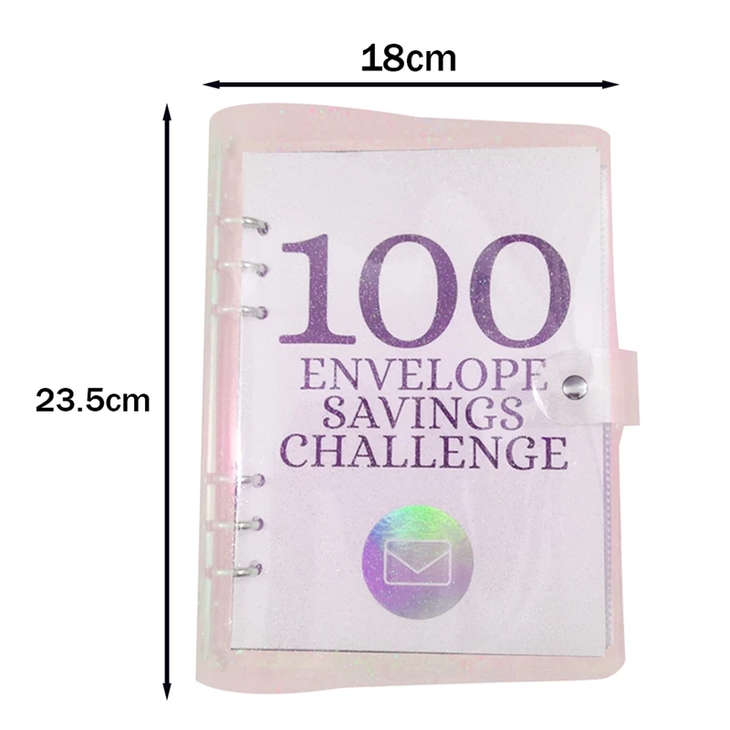 100 Day Challenge Money Saving Binder 100 Envelopes Money Saving Challenge: A Fun And Easy Budget Planner Durable Pink