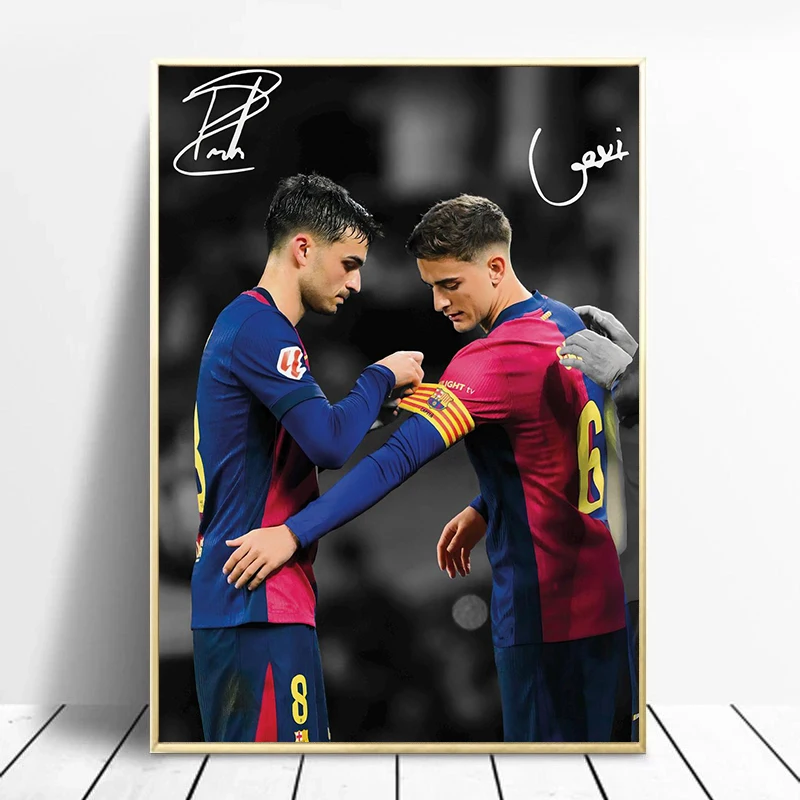 الحديثة شعبية كرة القدم المشاهير رياضي صورة ملصق فني قماش الطباعة جدار صورة فنية غرفة نوم هدية تزيين المنزل