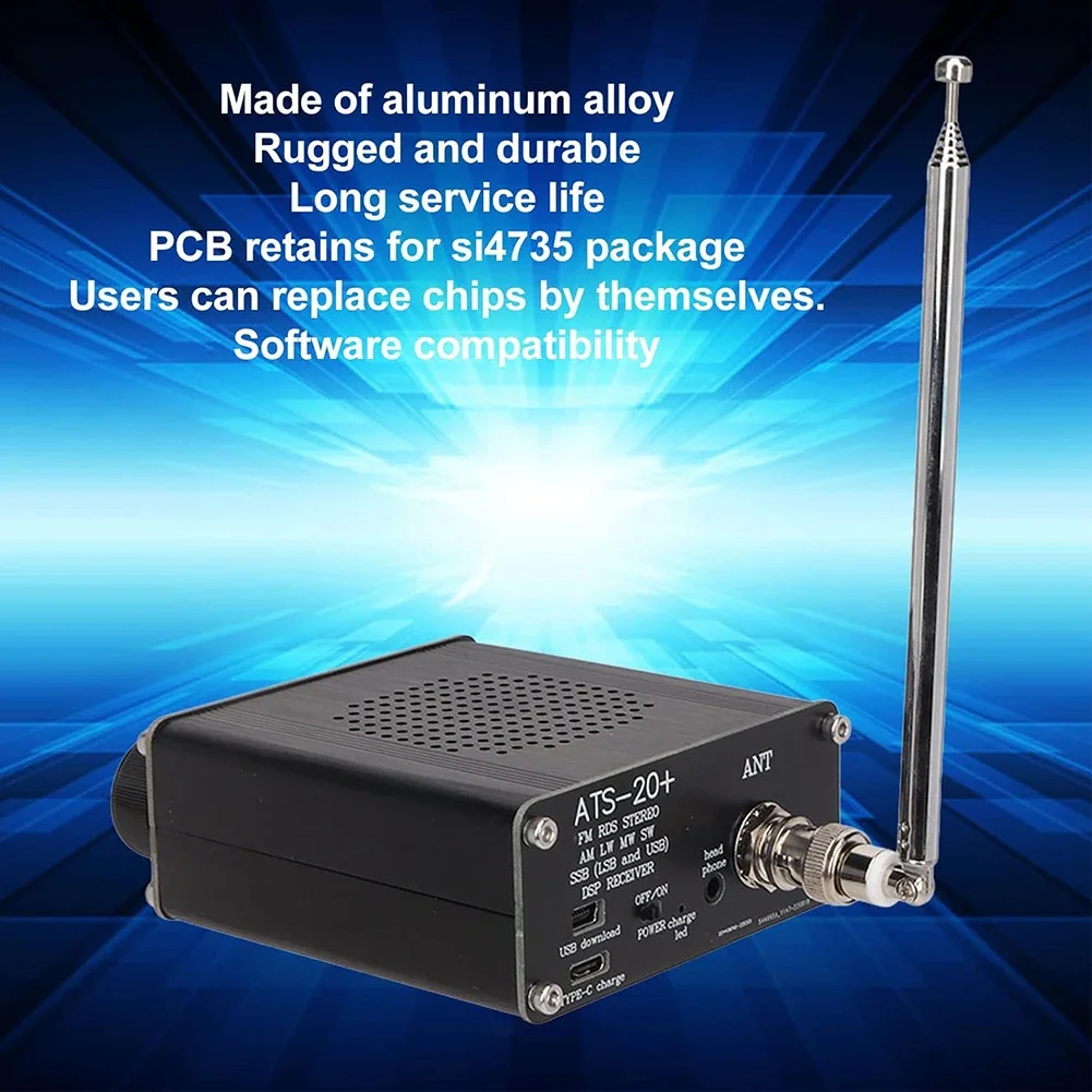 AM FM SSB Receiver 3.50*4.21*1.61 Inches ATS-20 Plus Radio Audio Bandwidth Filter Tuner Technology DAB Camping Use Home Audio view 6