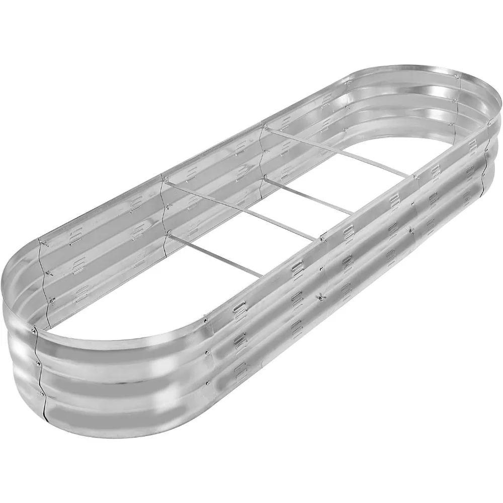 

Galvanized Metal Raised Garden Bed Kit for Vegetables and Flowers, Easy DIY Assembly and Cleaning, Durable No Twist or Rot