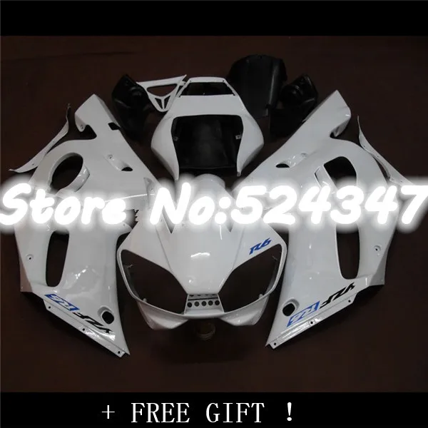 

Nn-White Fairing Cowl Kit for 2003-2005 Yzf R6 R600 YZF-R6 2004 for Yamaha