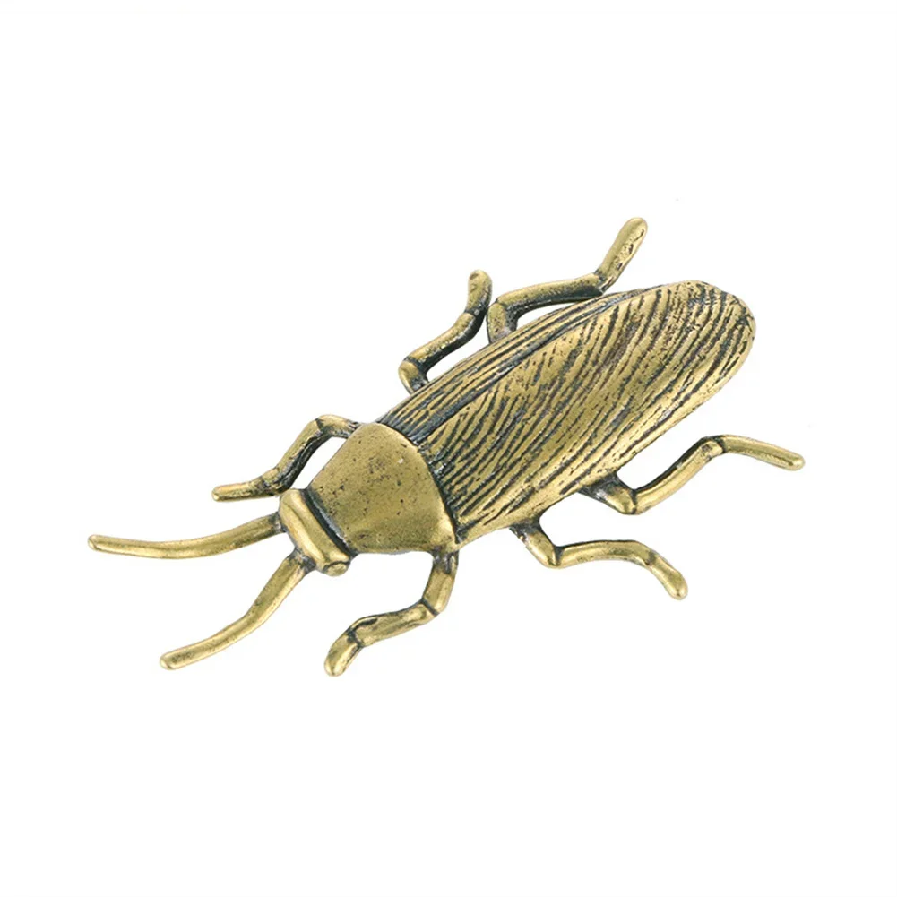 Pure Copper Insect Cockroach Solid Brass Insect Craft Ornament Miniatures Figurines Desk Decoration Home Decor