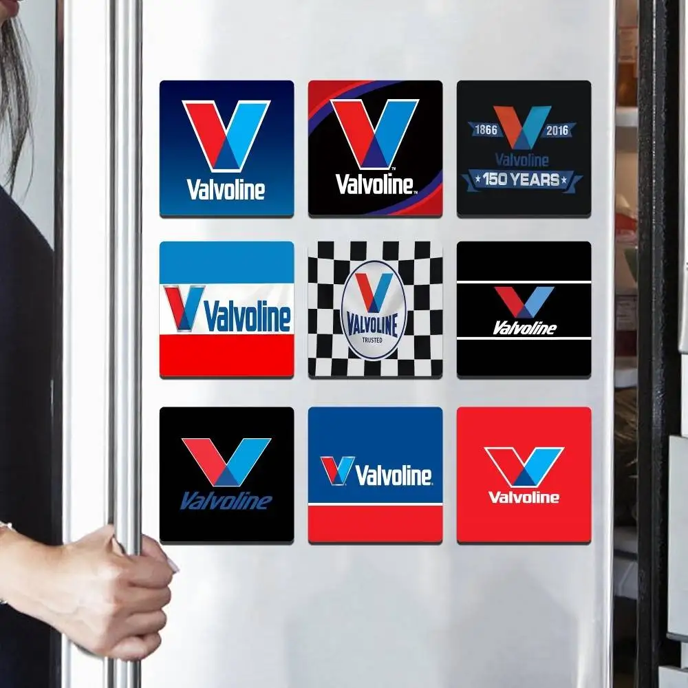 Valvolines Engine Oil PVC Refrigerator Magnets Heat Transfer Printing Fridge Sticker for Home Kitchen Decor