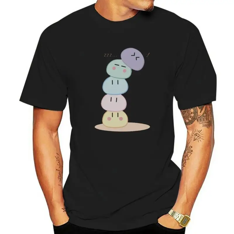 Clannad T Shirt Dango Pile T-Shirt Mens Print Tee Shirt Funny Short Sleeves Cotton Casual o-neck Tshirt