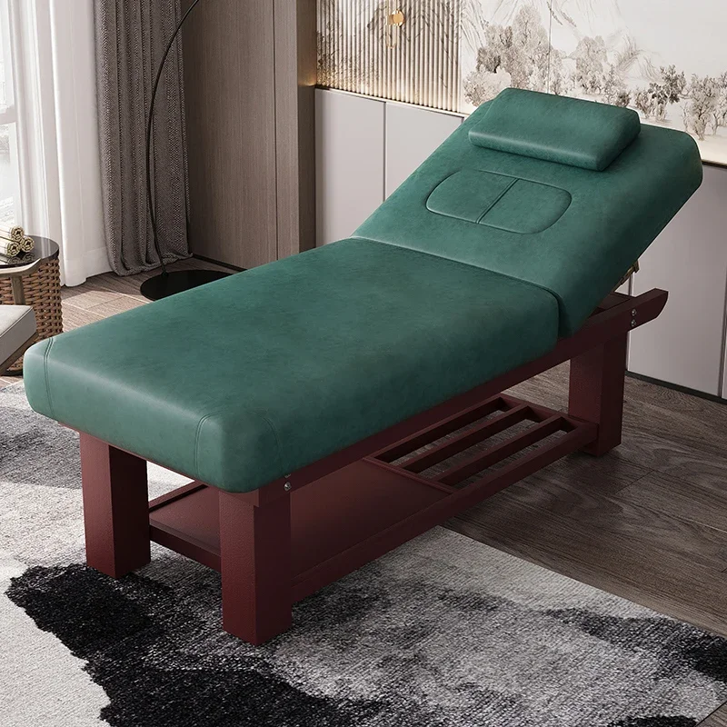 Home beauty massage bed wooden Ear Cleaning Adjust esthetician massage bed comfort lettino estetista salon furniture