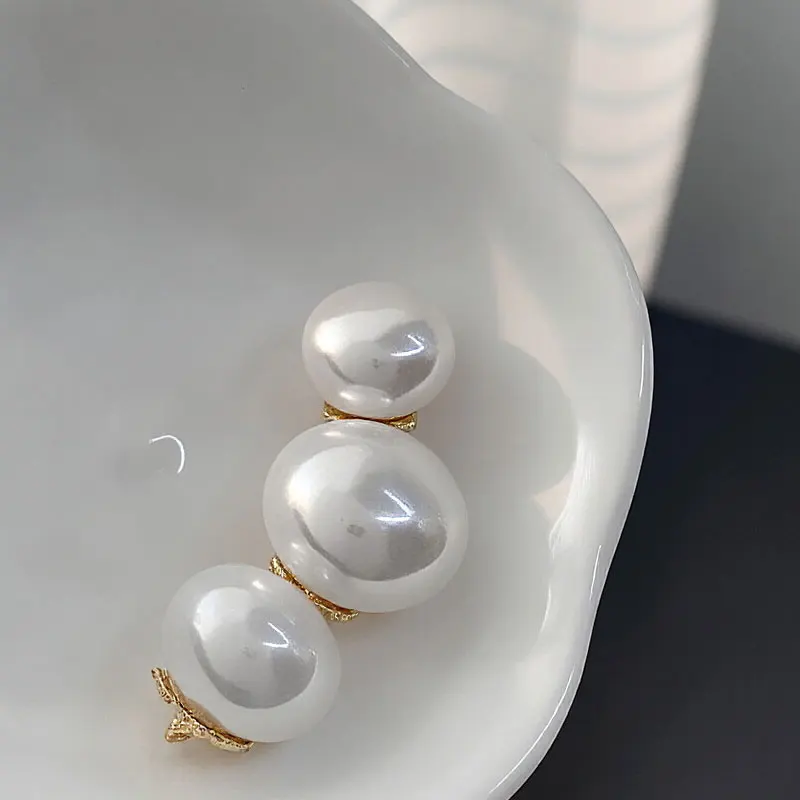 Kreative kürbisförmige Metallknöpfe mit Schäkelverschluss und Perlenimitat-Finish für DIY-Näharbeiten, Mäntel, Strickjacken, Bastelbedarf, 10 Stück – Detail 3