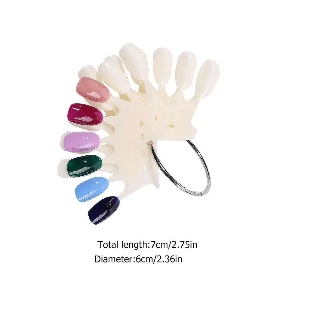 2Pcs Crown Nail Art Color Cards Plastic Display Sticks Nail Polish Sample Tips Board for Practice Salon Use Polish Display Board