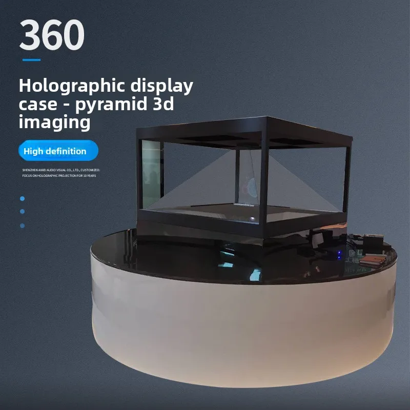 Holographic projection display cabinet 360-degree holographic display cabinet, hoisting stereoscopic imaging