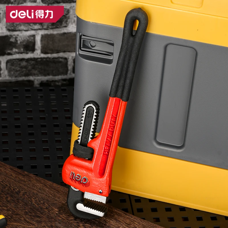 Deli 8/10/12inch Multifunctional Pipe Wrench Plumbing Wrenches Universal Adjustable Pipe Clamp Pliers Plumber Spanner Hand Tools