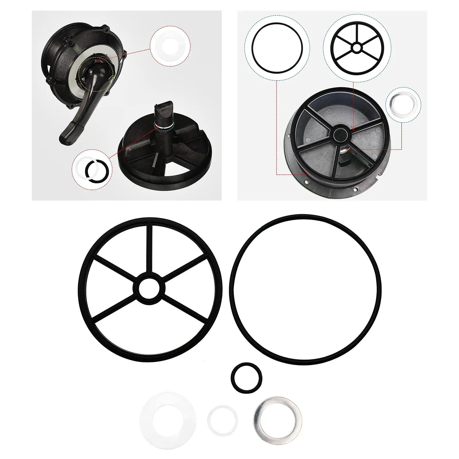Replacement Diverter Spider Gasket and O Ring Set for Multiport Valve Pool Spa Filter Fitting Above Ground Swimming Pool Parts