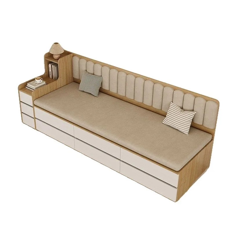 Small apartment sofa bed, drawer tatami card seat, storage and storage integrated living room balcony bench