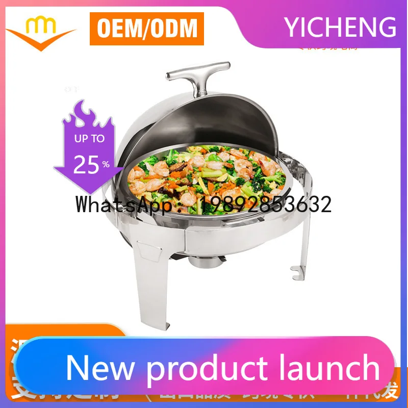 

ZF stainless steel buffet stove with round flip cover for hotel and cafeteria heating of food utensils