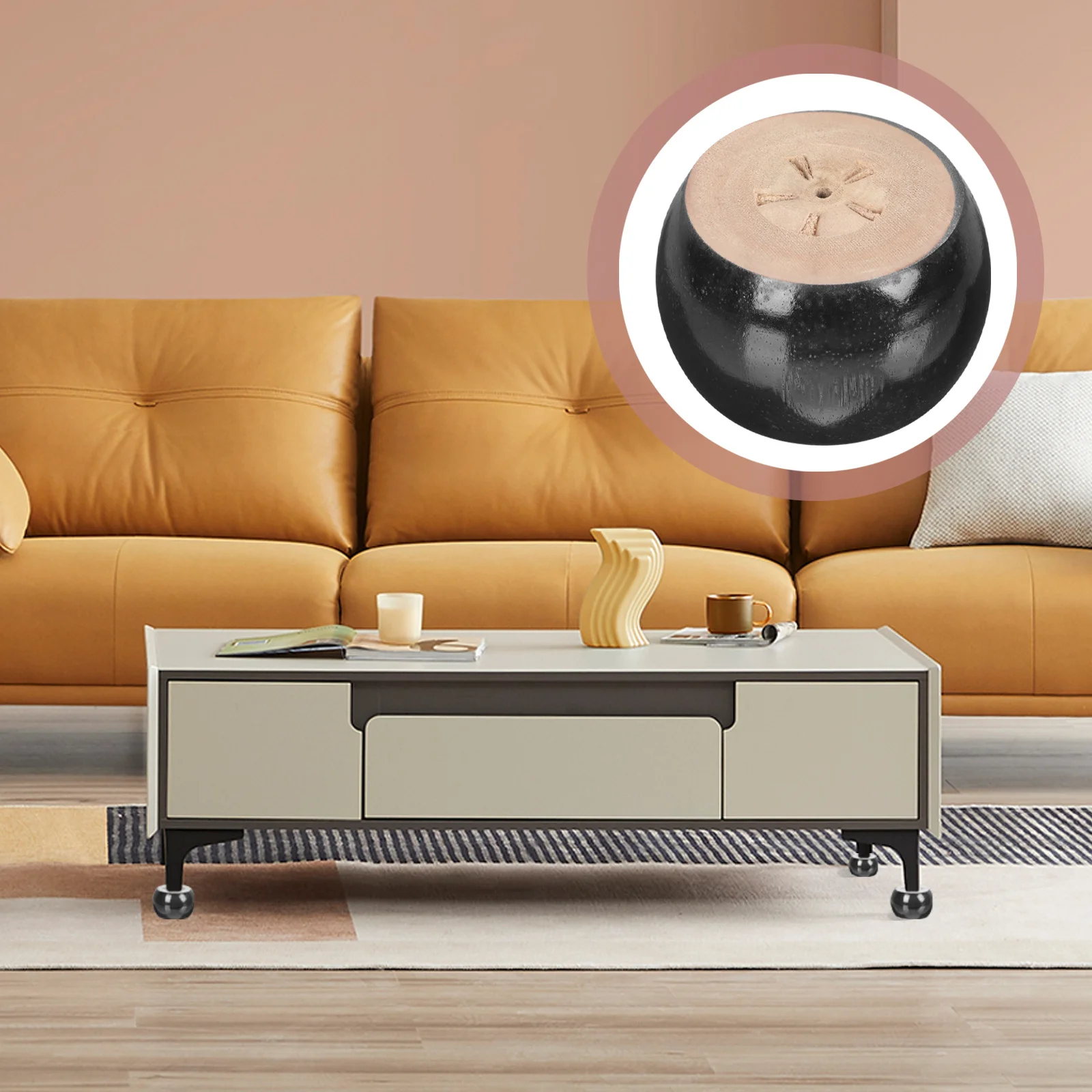 

4Pcs Wood Furniture Feet Sofa Couch Cabinet Replacement Legs Elegant Modern Design Durable Use Legs for Cube Storage