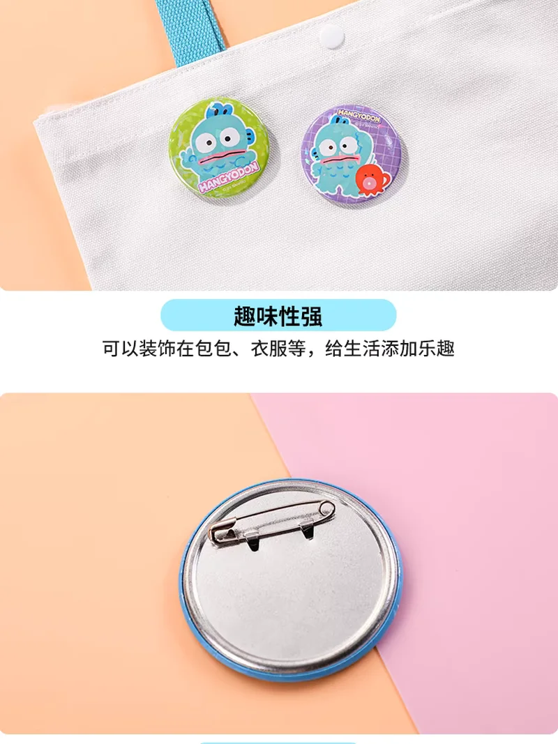 Insigne de poisson Sanurgente Hangmongolia en-ly, prix Studrnts Kawaii, insigne de poitrine, cadeaux de papeterie, 10 pièces par boîte