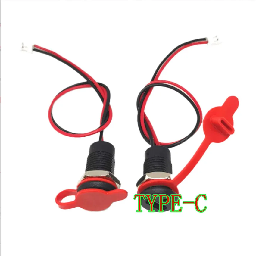 2PCS USB C high current charging socket with nut snap lock plate USB C TYPE-C female type C waterproof female connector Jack