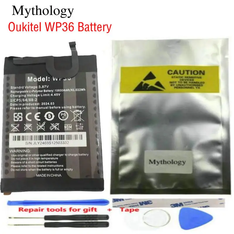 

Original Battery for Oukitel WP36 Bateria 10600mAh 6.52"Smartphone Accessories