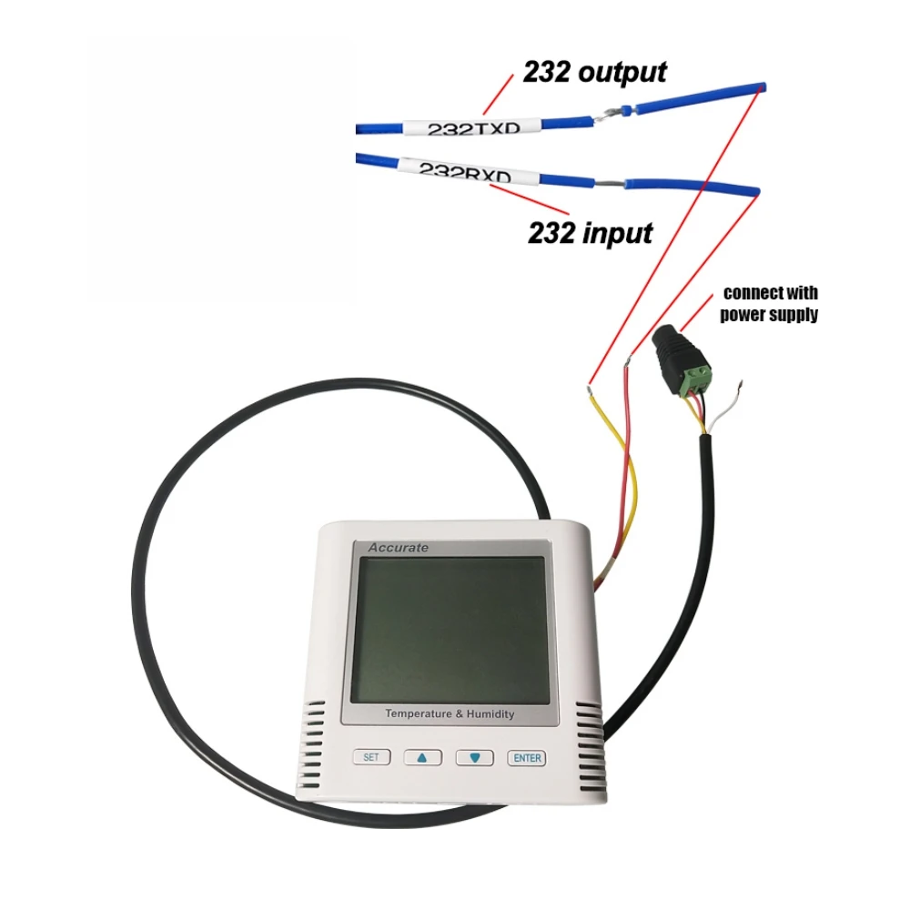 Vehicle Digital Temperature and Humidity Transmitter RS232 Industrial Temperature and Humidity Sensor Environmental Sensors