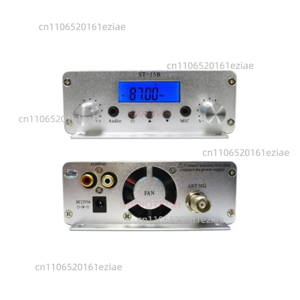 Updated 15W FM Broadcast Radio Transmitter FMU ST-15B-V3 stereo PLL  with 76MHz-108MHz car radio amplifier