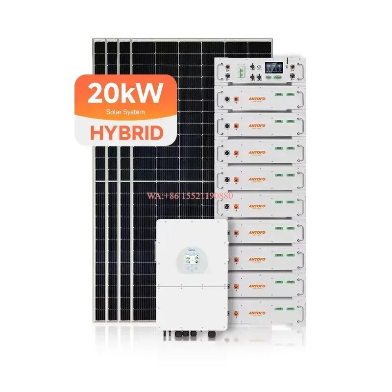 wmwmnu Complete Home Solar System Kit 10kw 12kw 15kw 20kw Hybrid Solar Battery Energy System with 10kwh 20kwh 30kwh 40kwh