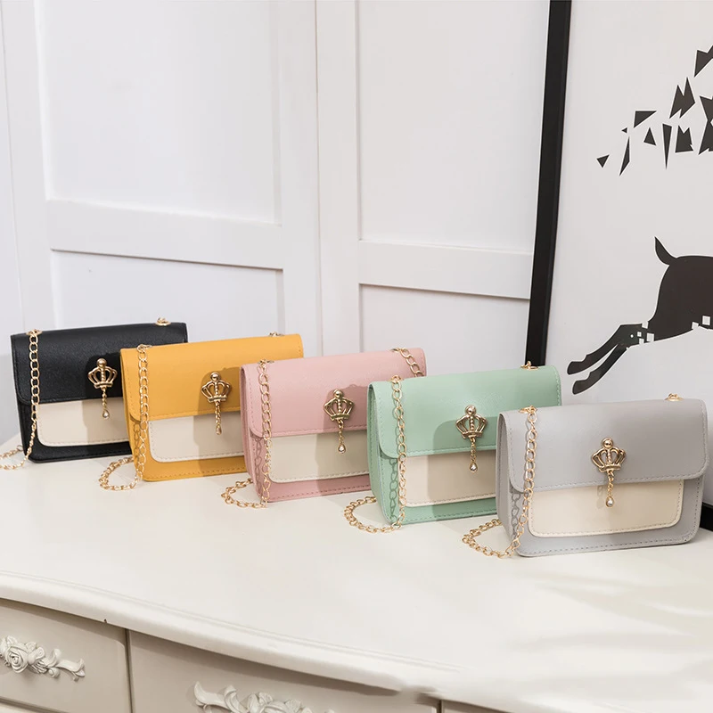 2023 Women Chain Bag Pu Leather Crossbody Bag For Women Shoulder Bag Messenger Female Casual Fashion Clutch Phone Bag