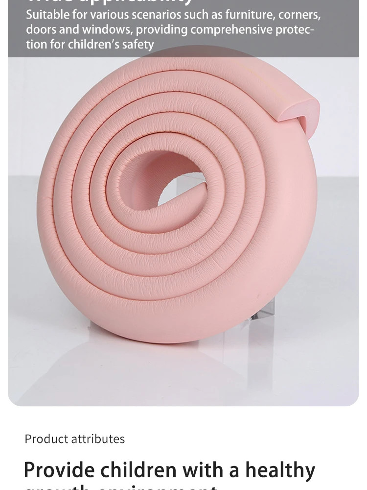 2M Baby-Sicherheits-Eckenschutz, weicher Schaumstoff-Tischkantenschutz, selbstklebender Stoßschutzstreifen, Antikollisions-Schutzband – Detail 3