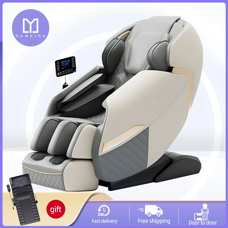 DAMEIDA Massage Chair Full Body Deluxe Zero-gravty Multifunctional Electric Office Massage Chair Sofa Bluetooth Music Heating