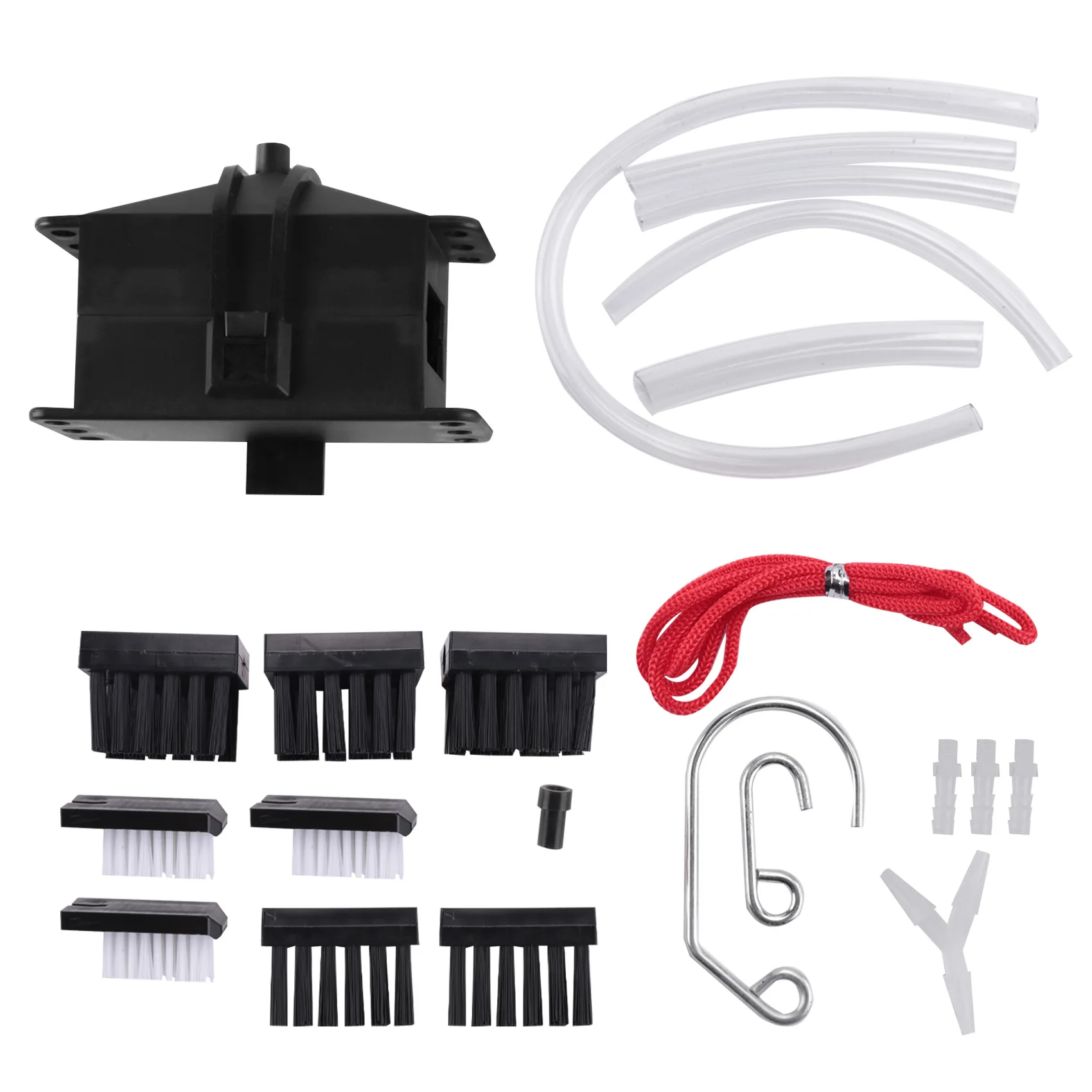 Compatible Motorcycle Chain Cleaning Machine Kit Brush Gear Cleaner Tool for Universal Motorbike Chains Lube Device Black
