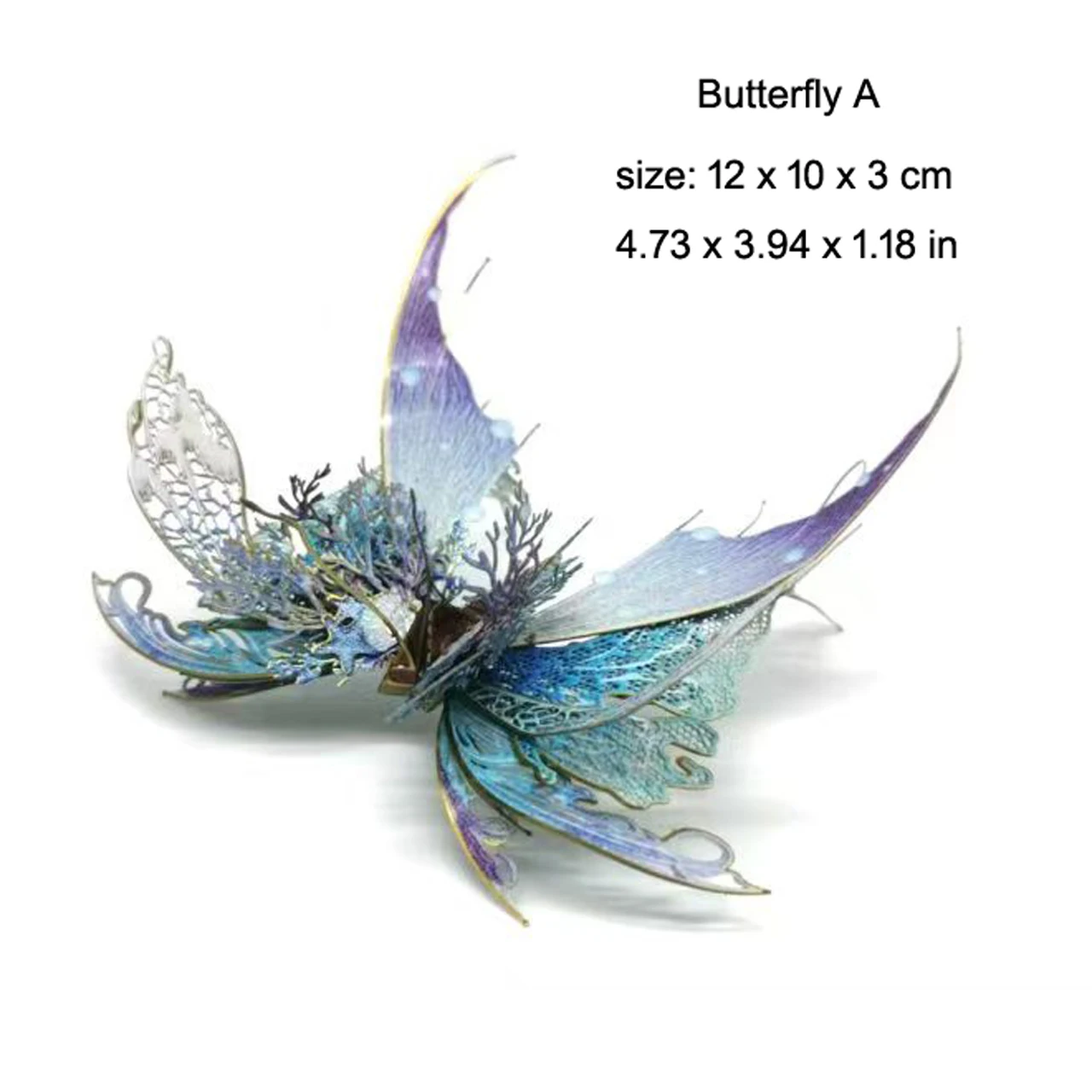 3D Metal Puzzle Colorful Thousand Language Butterfly model KITS Assemble Jigsaw Puzzle Gift Toys For Adult